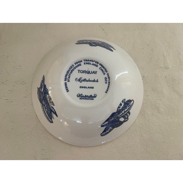 Blue Torquay Gold Trim Bowl For Sale - Image 6 of 10