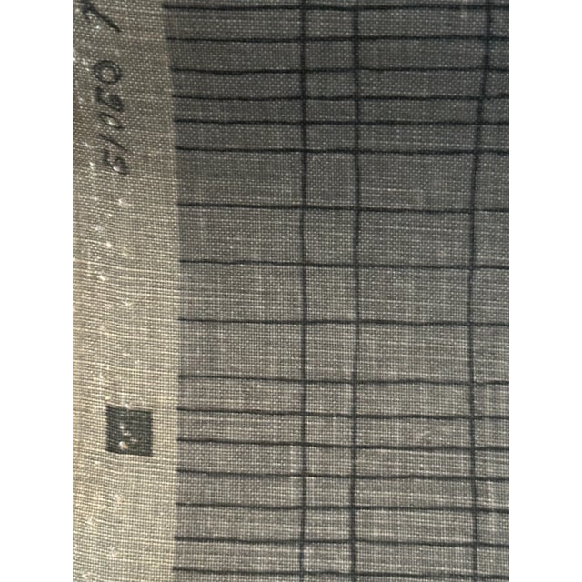 Traditional Kerry Joyce Flatlands Irish Linen Fabric 3 2/8 Yards Backed in Bluestone For Sale - Image 3 of 5