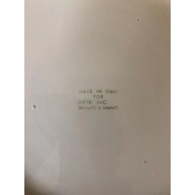 Vintage Large Handpainted Vietri Dish with Carrots, Peas, and Radishes For Sale In West Palm - Image 6 of 7