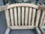 Vintage Weathered Hardwood Scroll Arm Garden Chairs With Natural Patina, a Pair For Sale - Image 12 of 12