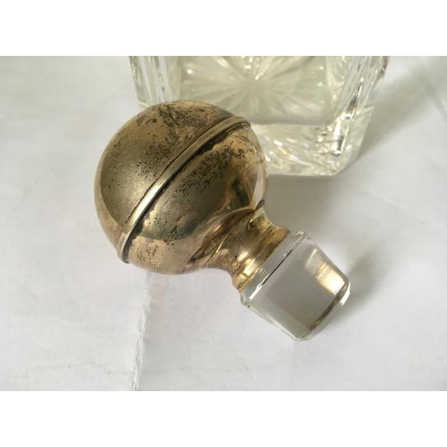 Italian Crystal Bottle with Silver Stopper, 1990s For Sale - Image 11 of 16