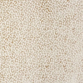 Schumacher X Timothy Corrigan Madeleine Velvet Fabric in Natural For Sale