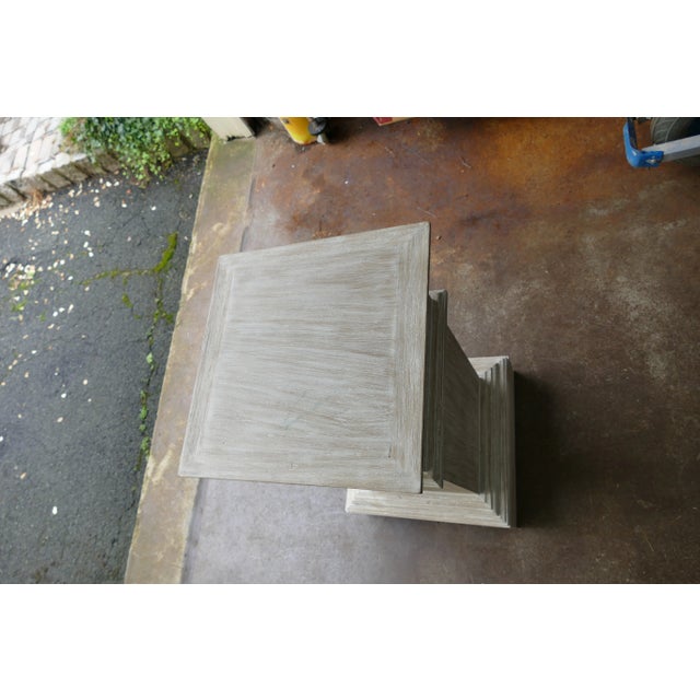 Beige 1990s Distressed Wood Pedestal/Display For Sale - Image 8 of 8