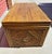 Vintage Pencil Reed/Bamboo Diamond Pattern Wood Storage Trunk For Sale - Image 10 of 10