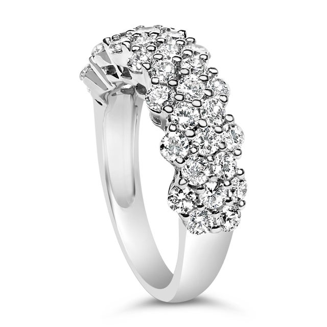 Haus of Brilliance .925 Sterling Silver 2.0 cttw Lab Grown Diamond Scattered Band Ring (F-G Color, VS1-VS2 Clarity) - Ring - Size 8 For Sale - Image 4 of 6