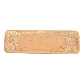 Tiffany Studios New York Zodiac Bronze Doré Pen Tray For Sale
