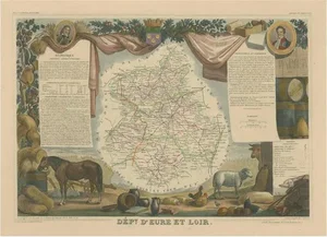 Antique Map of the Department of Eure-Et-Loir