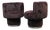 Pop-Style Plush Lounge Chairs, 1970s, Set of 2 For Sale