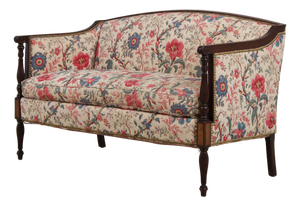 Hickory Chair Mahogany Frame Sheridan Style Loveseat Settee