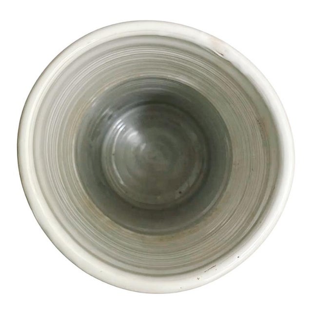 Mid-Century Modern Mid-Century Modern Italian Ceramic Umbrella Stand - Abstract Flame Pattern For Sale - Image 3 of 4