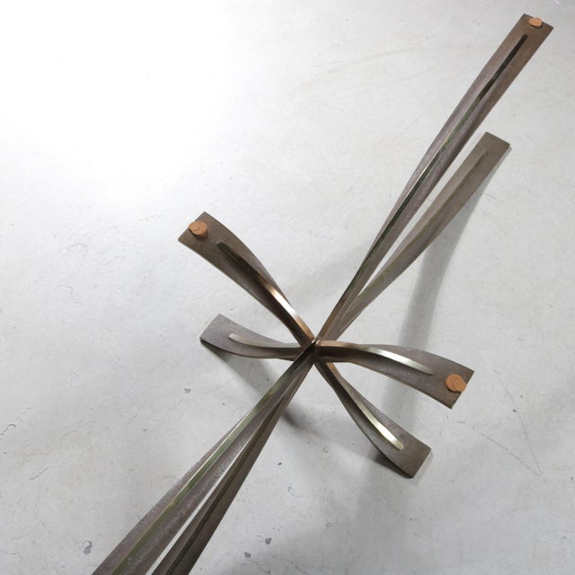 Brass Coffee Table by Michel Mangematin & Roger Bruny, 1960s For Sale - Image 9 of 10
