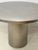 Vintage Brushed Stainless Steel Round Pedestal Dining Table For Sale - Image 11 of 12