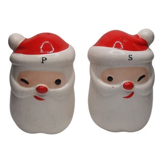 Napco Winking Santa Claus Salt and Pepper Shakers For Sale