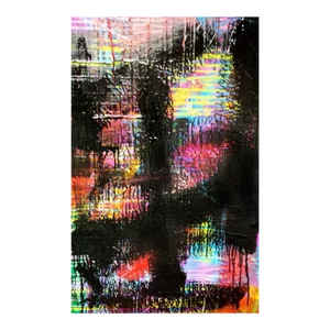 Mirtha Moreno Oil on Canvas Titled: “Black Rake II” 2013