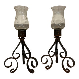 Pair of Vintage Jan Barboglio Candle Holders For Sale