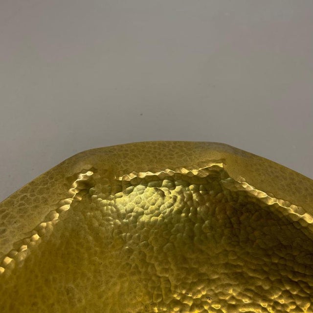 Vintage Brass Handmade Shell Plate, Austria, 1950s For Sale - Image 6 of 18