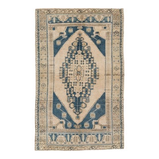 Vintage Circa 1940 Turkish Oushak Area Rug 3'7 X 5'8 For Sale