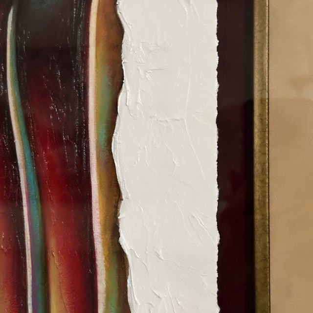 2010s Aaron Reed Signed 2014 Figurative Artwork of Embracing Couple, Framed 36" X 21" For Sale - Image 5 of 11