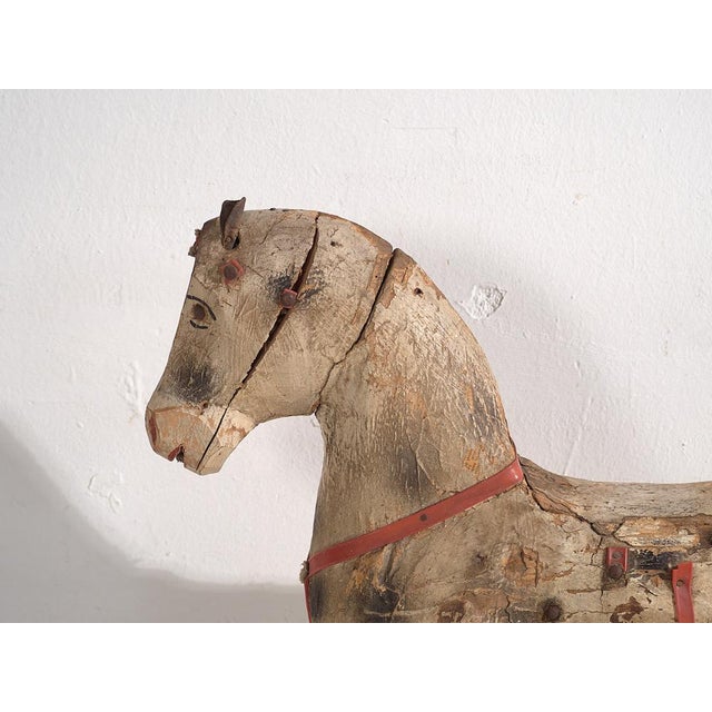 Antique French Rocking Horse, 1920 For Sale - Image 8 of 15