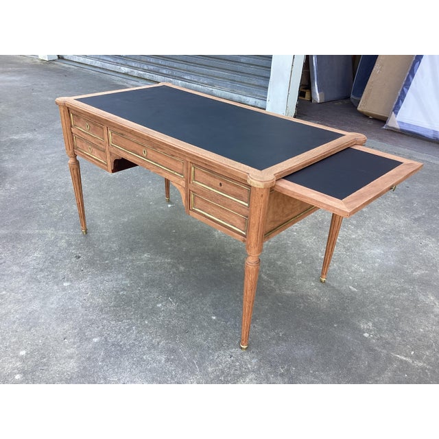 Classic French Louis XVI Style Mahogany Desk Stripped & Sanded For Sale - Image 9 of 12