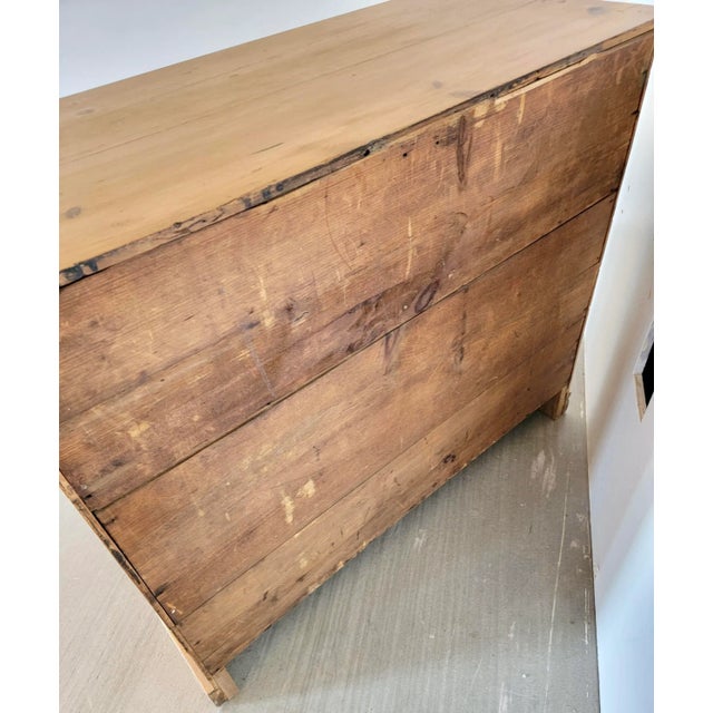 Antique Pine 2 Over 2 Chest of Drawers From England - Circa 1890 For Sale - Image 11 of 13