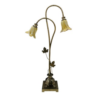 Currey & Co. Transitional Glass Tulip Table Lamp For Sale