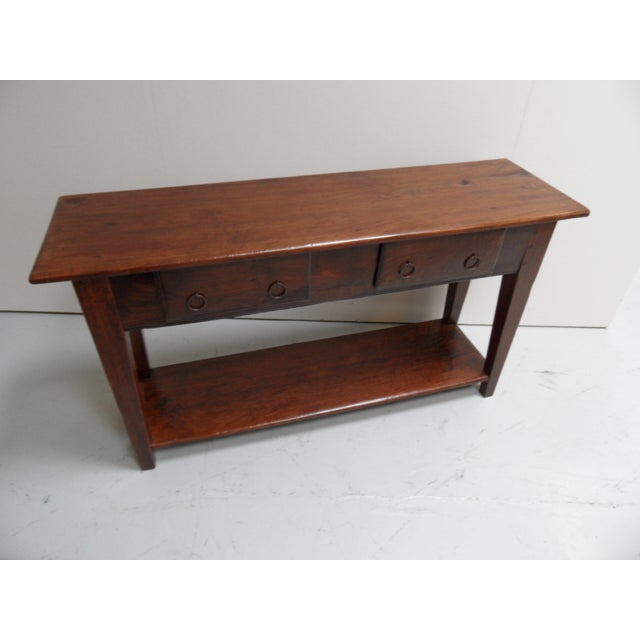 Brown Antique Spanish Sidetable with Two Drawers, 1890s For Sale - Image 8 of 15