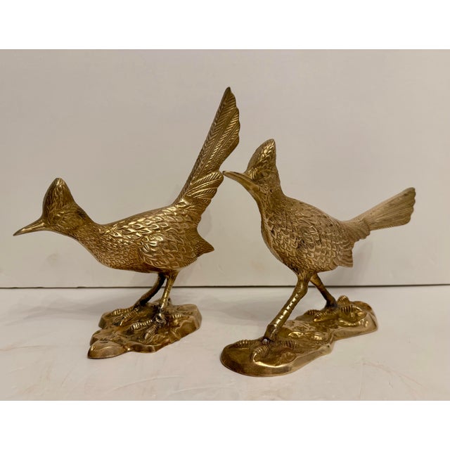 Vintage Mid Century Brass Roadrunner Bird Sculpture For Sale - Image 12 of 12