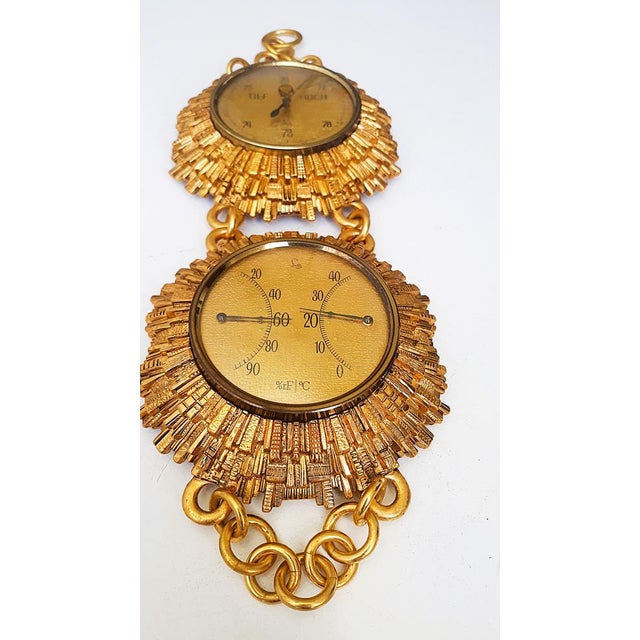 "LUFFT" Weather station Hygrometer, thermometer ( Fahrenheit , Celsius ) Age: ca. 1950/60s Dimensions: Height approx. 39cm...