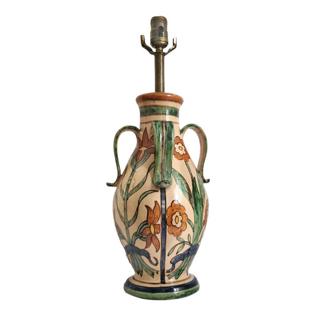 Lamp by San Zeno Pottery, Pisa Italy, 1930s For Sale