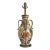 Vintage Italian Majolica Table Lamp by San Zeno Pottery, Pisa Italy, 1930s For Sale