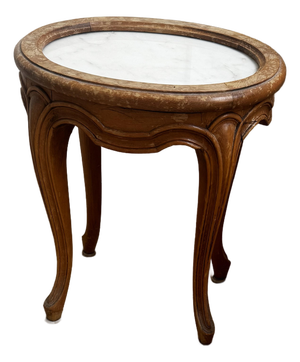 Vintage Louis XV Style Marble Top Accent Table