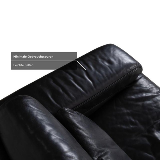 Model 6500 2-Seater Sofa in Black Leather from Rolf Benz For Sale - Image 12 of 17