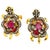 Gemstone Bochic "Orient" Vintage Ruby & Fancy Sapphire Turtle Earrings 18K Gold & Silver For Sale - Image 7 of 18