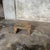 Wood Small Occasional Stool in Upcycled Teak with Traces of Green Chrome on the Top, 1990s For Sale - Image 7 of 11