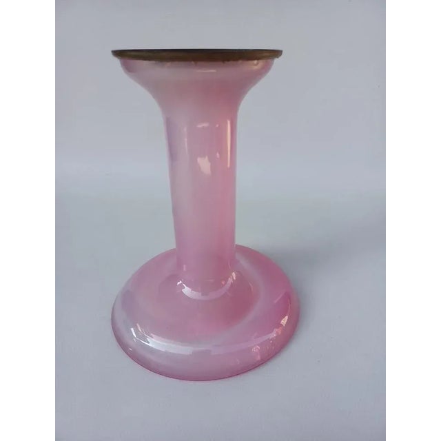 Opaline Glass Candleholder from Studio Ahus, Sweden, 1982 For Sale - Image 3 of 9