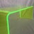 Memphis Neon Green Lucite Waterfall Coffee Table For Sale In San Francisco - Image 6 of 10