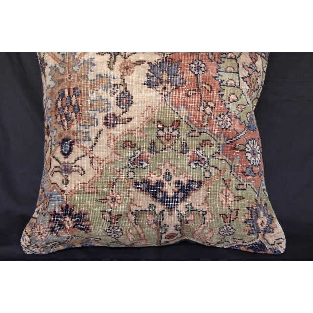 Textile Handwoven Decorative Green Tone Pillow Cover -20'' X 20'' For Sale - Image 7 of 12