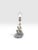 Charming vintage Italian-style tole table lamp featuring an elaborate three-dimensional garden of hand-formed and hand-...