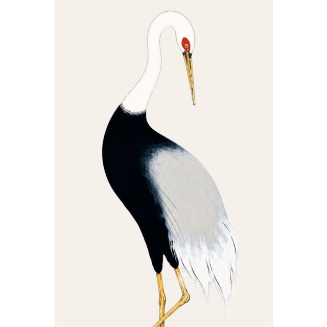 Contemporary Japanese Crane Triptych, Set of 3 Art Prints, 20" X 30" For Sale - Image 3 of 7