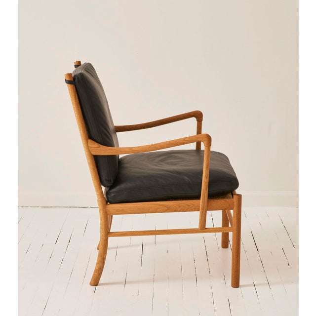 Mid-Century Modern Ole Wanscher Ow-149 "Colonial" Chair in Oak With Leather Cushions, Made by Carl Hansen and Son For Sale - Image 3 of 12