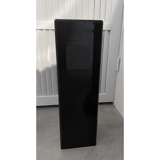 Contemporary Pedestal Black Lucite 26.5" High For Sale - Image 3 of 13