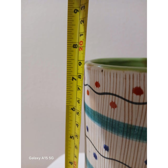 Modern Bica Hand Painted Vase For Sale - Image 3 of 9