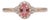 Aaa Padparadscha Sapphire Ring With Earth-Mined Diamond Accents: Solid 14k Gold, Size 6.75 For Sale