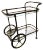 French Brass Two-Tier Bar Cart, 1960s For Sale
