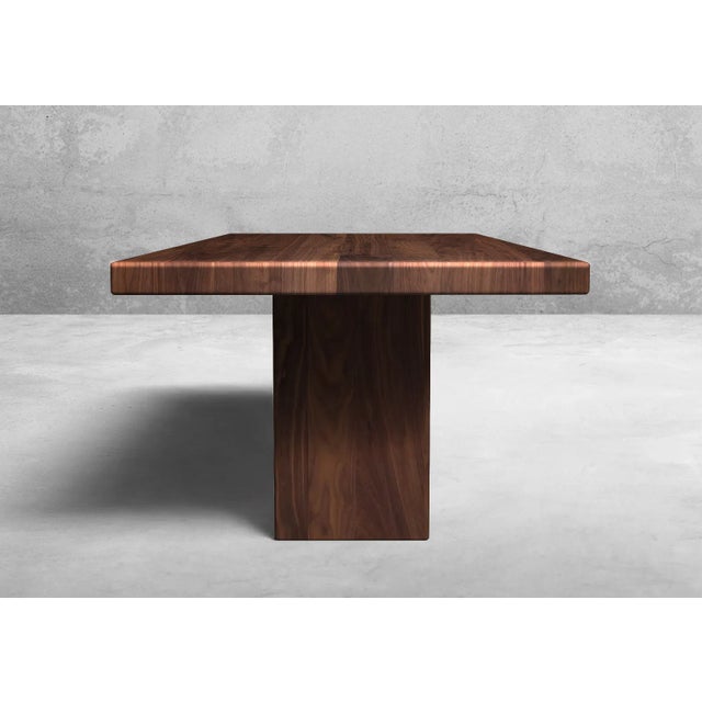 Westland Studio Hand Crafted Walnut Dining Table With Box Style Base For Sale In Oklahoma City - Image 6 of 6