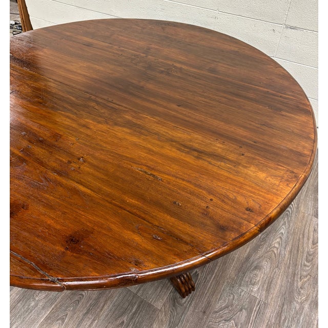 Antique French Renaissance Revival Victorian Renaissance Solid Oak Dining Table For Sale - Image 4 of 18