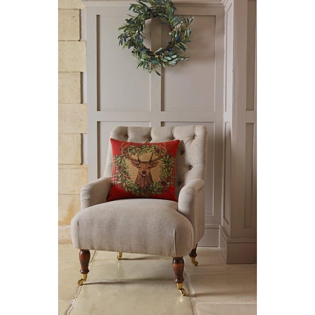 This beautiful tapestry cushion is finely woven by skilled weavers on traditional Jacquard Tapestry looms. The tapestry...