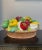 This large delicate and unique ceramic centerpiece is a handcrafted and hand painted pairing of colorful fruits and...
