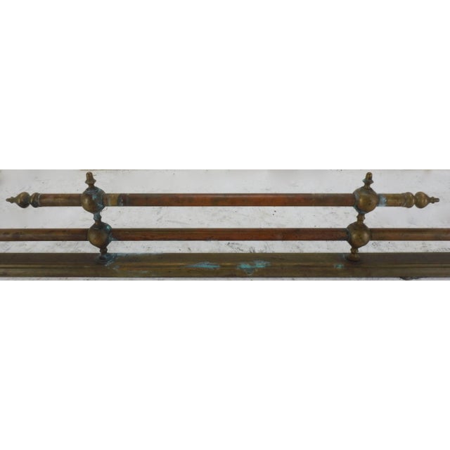 French Mid-Century French Brass Fireplace Fender For Sale - Image 3 of 10